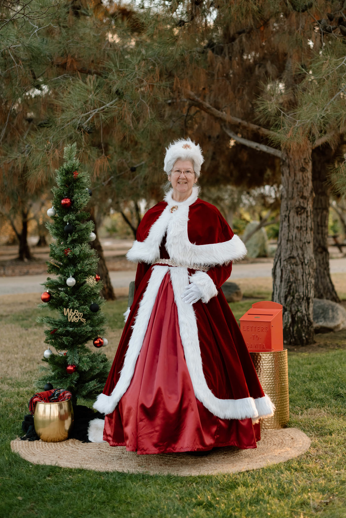 Santa with a loving family