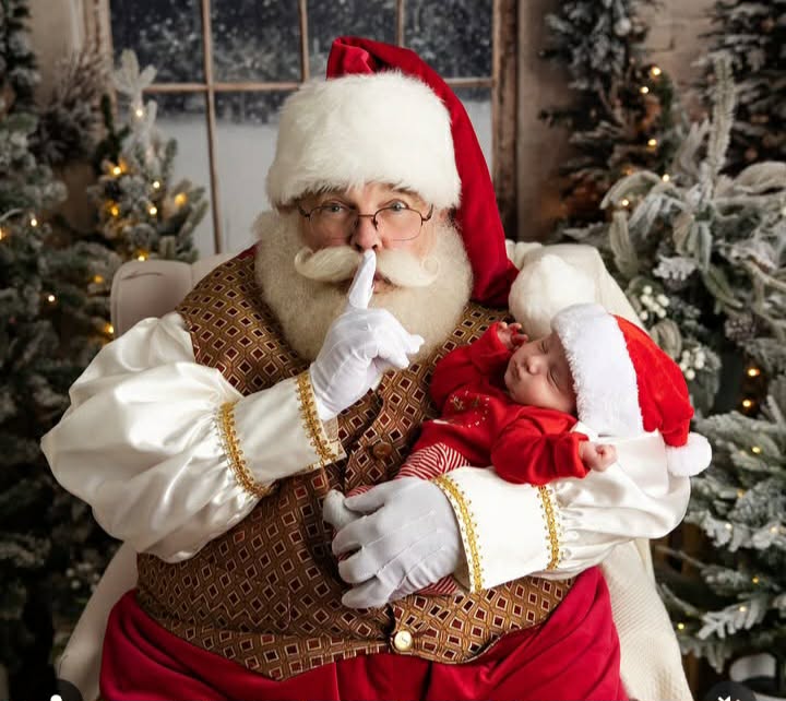 Santa with a happy family